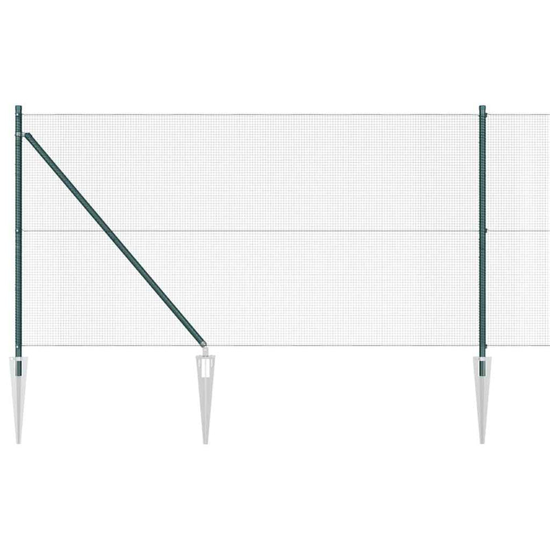 Load image into Gallery viewer, Vidaxl afrasteringspaal groen 10 x 1 m (12 x 12 mm gaas) staal
