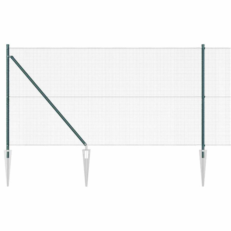 Load image into Gallery viewer, Vidaxl afrasteringspaal groen 10 x 1 m (16 x 16 mm gaas) staal
