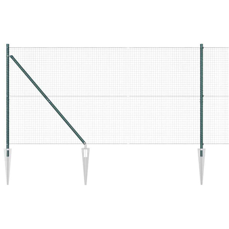 Load image into Gallery viewer, Vidaxl afrasteringspaal groen 10 x 1,2 m (25 x 25 mm gaas)

