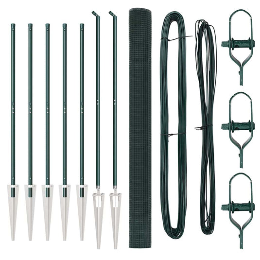 Vidaxl afrasteringspaal groen 10 x 1,5 m (16 x 16 mm gaas)