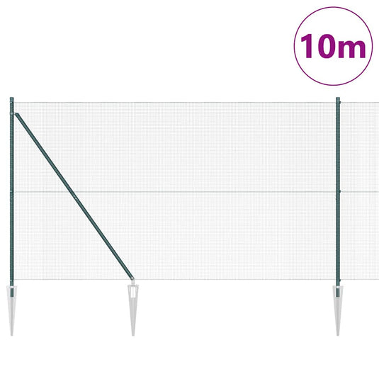 Vidaxl afrasteringspaal groen 10 x 1,6 m (12 x 12 mm gaas)