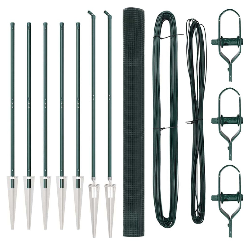 Load image into Gallery viewer, Vidaxl afrasteringspaal groen 10 x 1,6 m (16 x 16 mm gaas)
