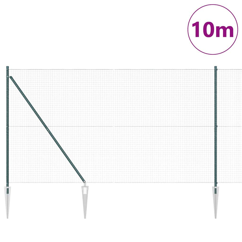 Load image into Gallery viewer, Vidaxl afrasteringspaal groen 10 x 1,6 m (25 x 25 mm gaas)
