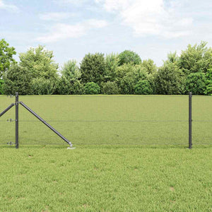 Vidaxl afrasteringspaal grijs 10 x 0,8 m (12 x 12 mm gaas)