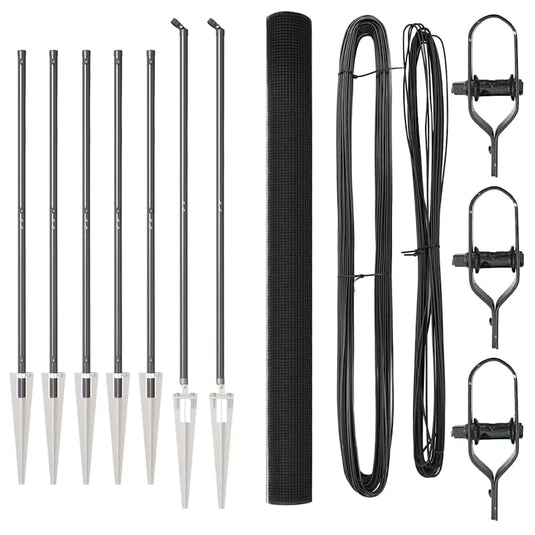 Vidaxl afrasteringspaal grijs 10 x 1,5 m (16 x 16 mm gaas)