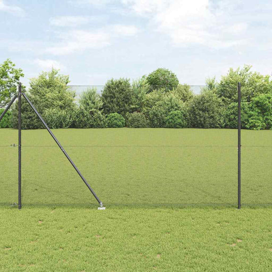 Vidaxl afrasteringspaal grijs 10 x 1,6 m (12 x 12 mm gaas)