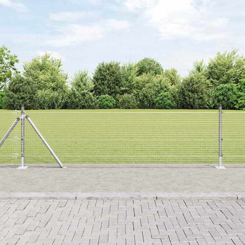 Load image into Gallery viewer, Vidaxl afrasteringspaal zilver 10 x 0,4 m (19 x 19 mm gaas) staal
