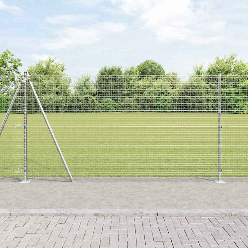 Load image into Gallery viewer, Vidaxl afrasteringspaal zilver 10 x 1,2 m (19 x 19 mm gaas) staal
