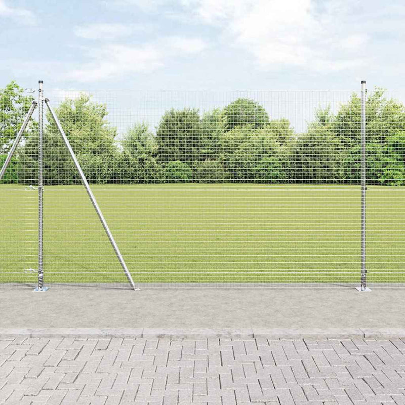 Load image into Gallery viewer, Vidaxl afrasteringspaal zilver 10 x 1,5 m (25 x 25 mm gaas) staal
