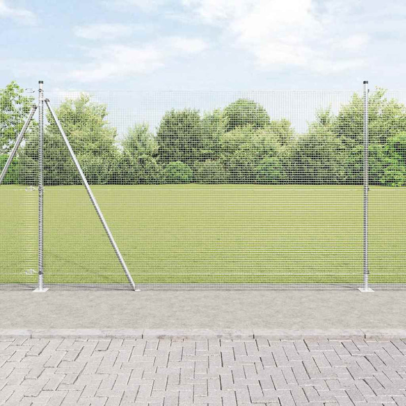 Load image into Gallery viewer, Vidaxl afrasteringspaal zilver 10 x 1,6 m (16 x 16 mm gaas) staal
