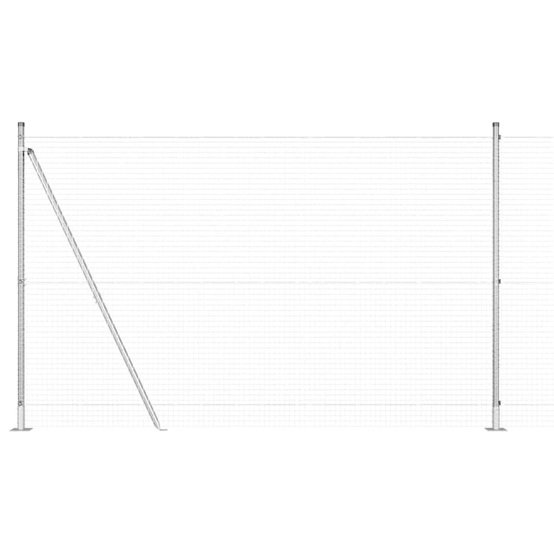 Load image into Gallery viewer, Vidaxl afrasteringspaal zilver 10 x 1,6 m (25 x 25 mm gaas) staal
