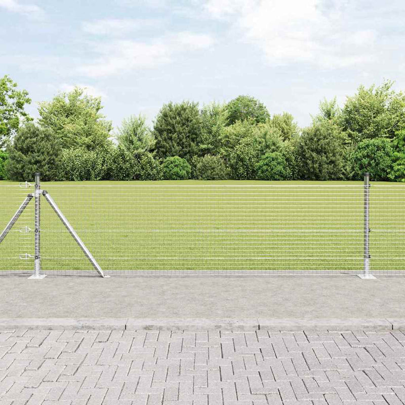 Load image into Gallery viewer, Vidaxl afrasteringspaal zilver 25 x 0,4 m (25 x 25 mm gaas) staal
