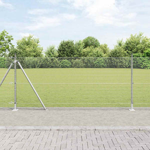 Vidaxl afrasteringspaal zilver 25 x 1 m (19 x 19 mm gaas) staal