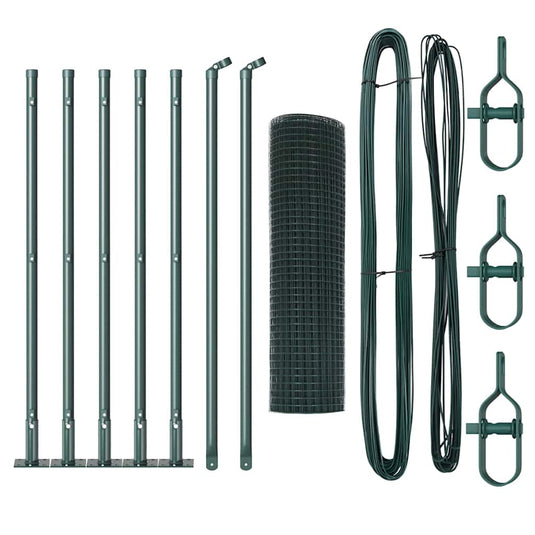 Vidaxl afrasteringspaal groen 10 x 0,4 m (25 x 25 mm gaas)