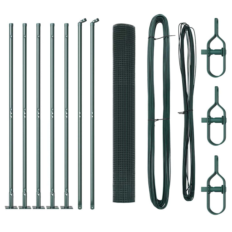 Load image into Gallery viewer, Vidaxl afrasteringspaal groen 10 x 0,8 m (19 x 19 mm gaas)
