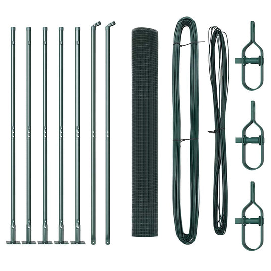 Vidaxl afrasteringspaal groen 10 x 1,2 m (25 x 25 mm gaas)