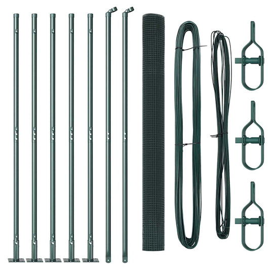 Vidaxl afrasteringspaal groen 10 x 1,4 m (12 x 12 mm gaas)