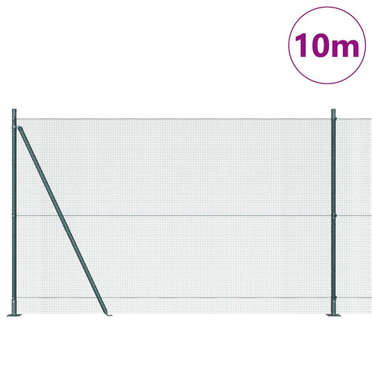 Vidaxl afrasteringspaal groen 10 x 1,5 m (12 x 12 mm gaas) staal