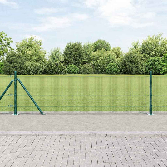 Vidaxl afrasteringspaal groen 25 x 0,6 m (16 x 16 mm gaas)