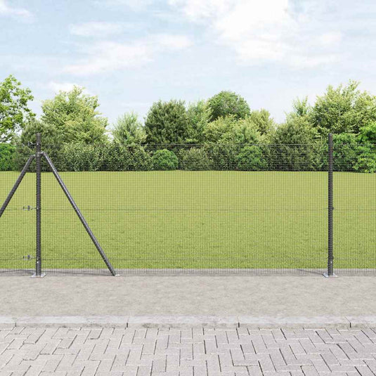 Vidaxl afrasteringspaal grijs 10 x 0,8 m (16 x 16 mm gaas)