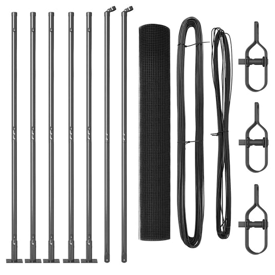 Vidaxl afrasteringspaal grijs 10 x 1,2 m (16 x 16 mm gaas)