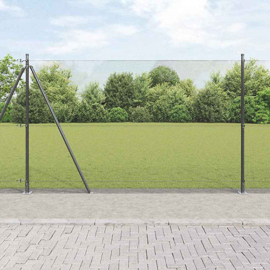 Vidaxl afrasteringspaal grijs 10 x 1,4 m (12 x 12 mm gaas)