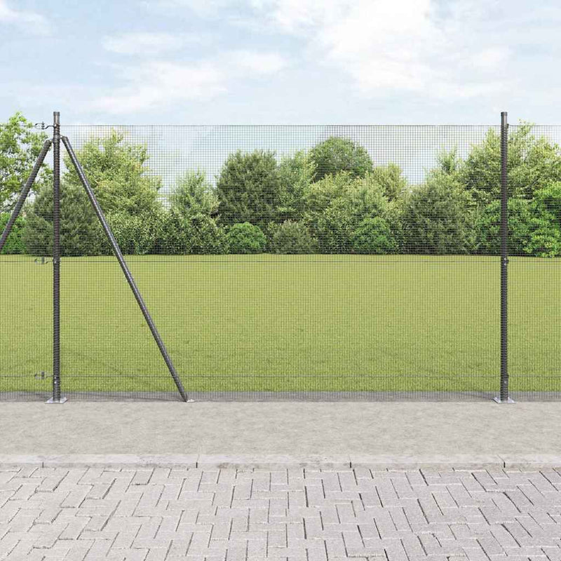 Load image into Gallery viewer, Vidaxl afrasteringspaal grijs 10 x 1,6 m (12 x 12 mm gaas)
