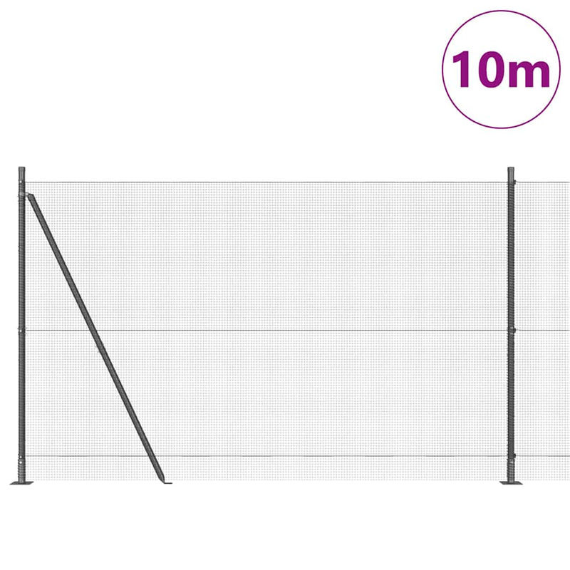 Load image into Gallery viewer, Vidaxl afrasteringspaal grijs 10 x 1,6 m (12 x 12 mm gaas)
