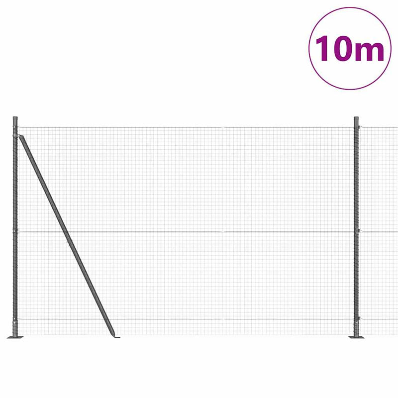 Load image into Gallery viewer, Vidaxl afrasteringspaal grijs 10 x 1,6 m (25 x 25 mm gaas)
