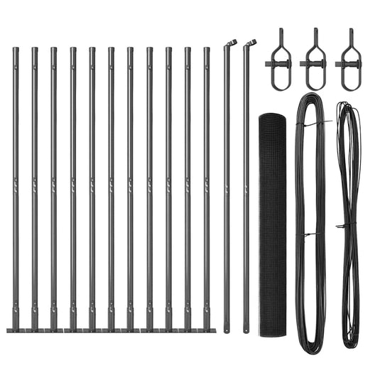 Vidaxl afrasteringspaal grijs 25 x 0,8 m (19 x 19 mm gaas)