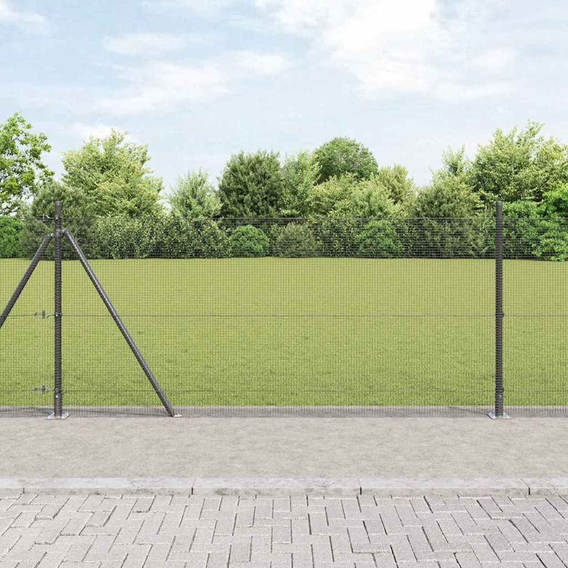 Load image into Gallery viewer, Vidaxl afrasteringspaal grijs 25 x 1 m (12 x 12 mm gaas) staal
