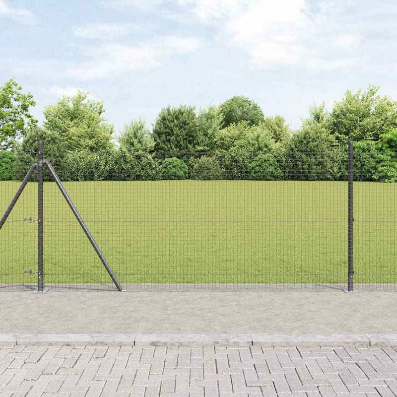 Load image into Gallery viewer, Vidaxl afrasteringspaal grijs 25 x 1 m (25 x 25 mm gaas) staal
