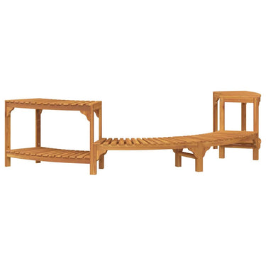 Vidaxl hottub omgeving half-rond bruin 272 x 120 x 55,5 cm