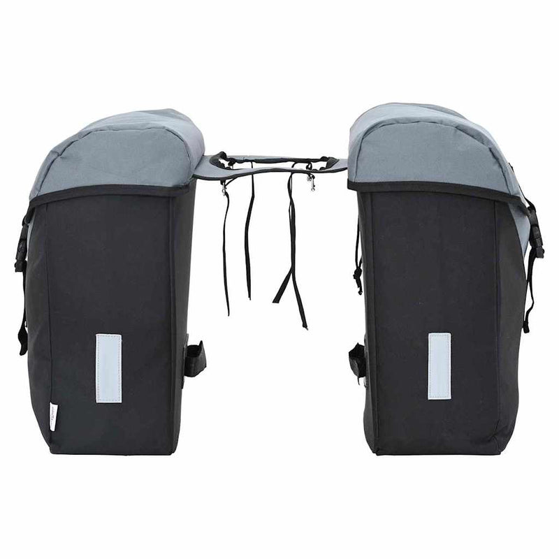 Load image into Gallery viewer, Vidaxl fietstas grijs en zwart 31.5 x 15.5 x 40 cm polyester
