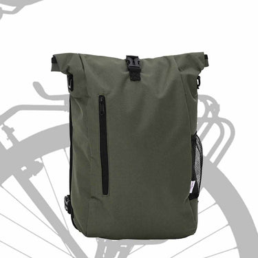 Vidaxl fietstas olijfgroen 31 x 13 x 58 cm polyester