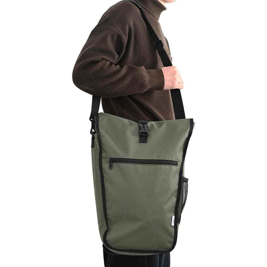 Vidaxl fietstas olijfgroen 34 x 16 x 59 cm polyester