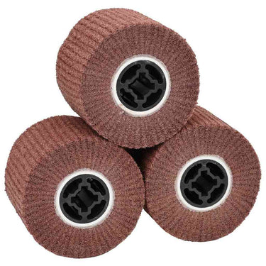 Vidaxl schuurrollen 3 pcs bruin 12 x 12 x 10 cm synthetische vezel