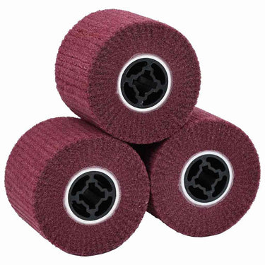Vidaxl schuurrollen 3 pcs rood 12 x 12 x 10 cm synthetische vezel