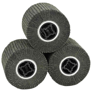 Vidaxl schuurrollen 3 pcs zwart 12 x 12 x 10 cm synthetische vezel
