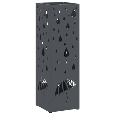 Vidaxl paraplu standaard antraciet 15,5 x 15,5 x 49 cm metaal