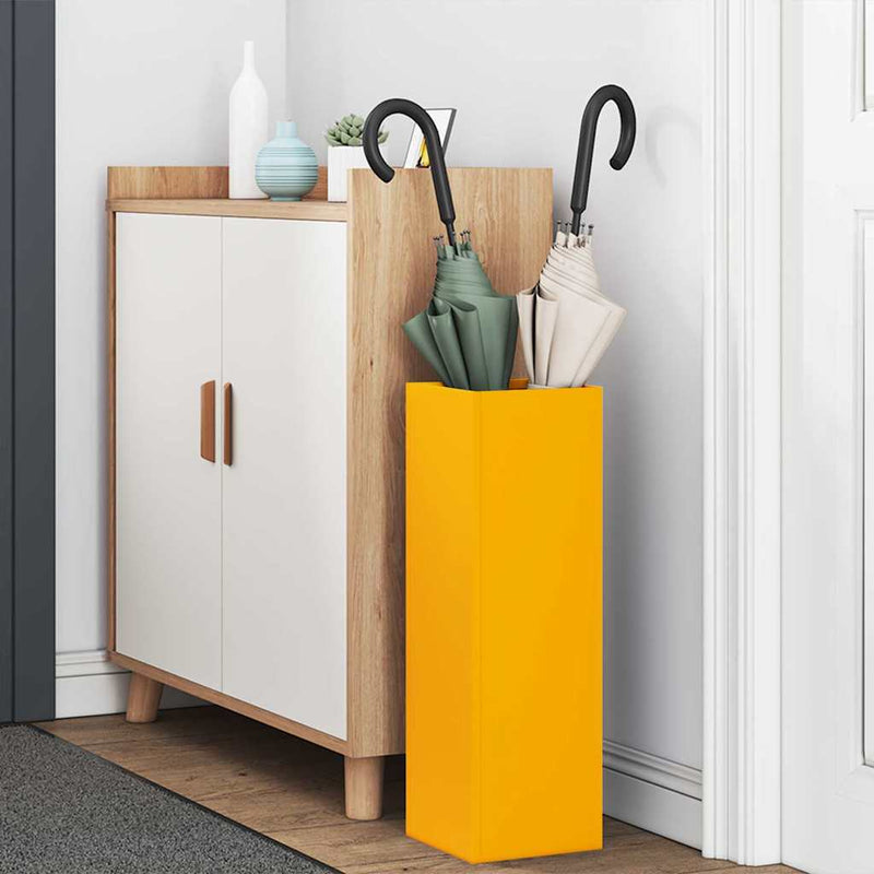 Load image into Gallery viewer, Vidaxl paraplu standaard mosterdgeel 15,5 x 15,5 x 49 cm metaal
