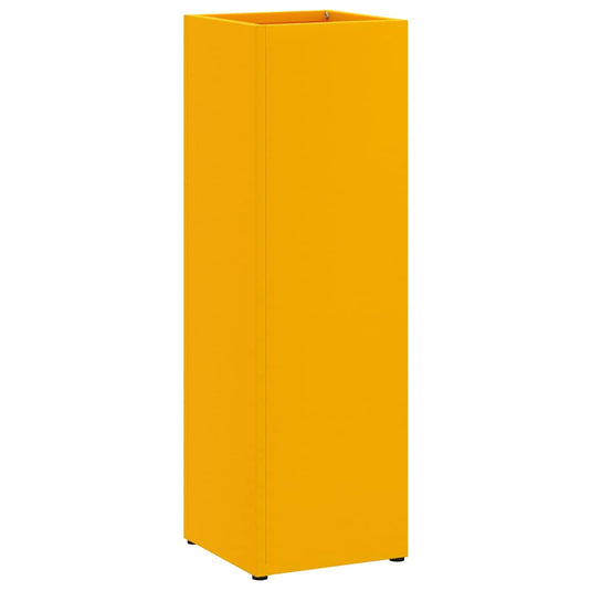Vidaxl paraplu standaard mosterdgeel 15,5 x 15,5 x 49 cm metaal