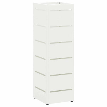 Vidaxl paraplu standaard met opslag wit 15,5 x 15,5 x 49 cm staal