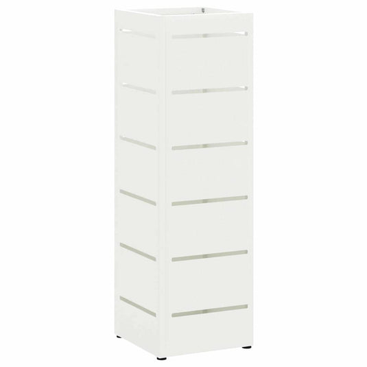Vidaxl paraplu standaard met opslag wit 15,5 x 15,5 x 49 cm staal