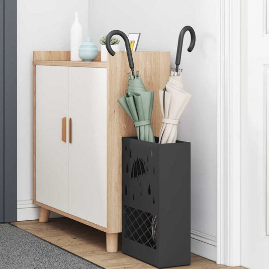 Vidaxl paraplu standaard zwart 28 x 12 x 41 cm staal