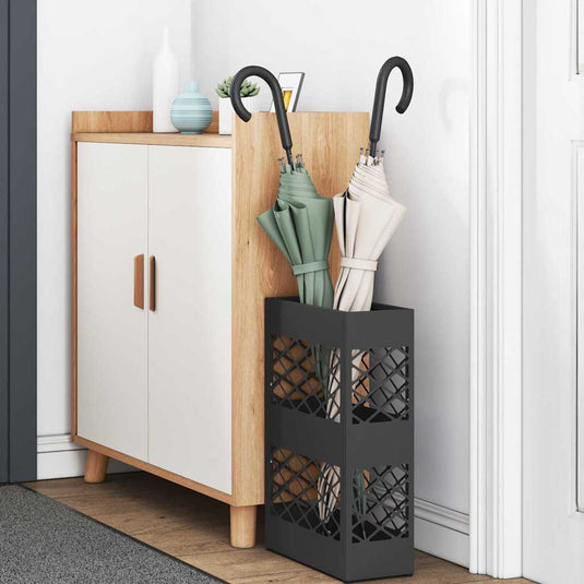 Vidaxl paraplu standaard zwart 28 x 12 x 41 cm staal