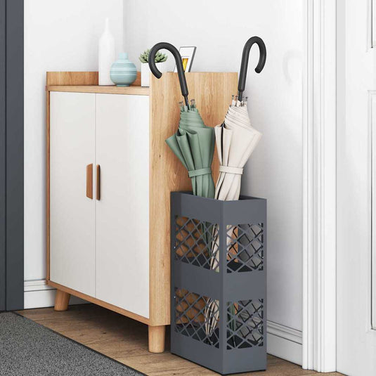 Vidaxl paraplu standaard antraciet 28 x 12 x 41 cm staal