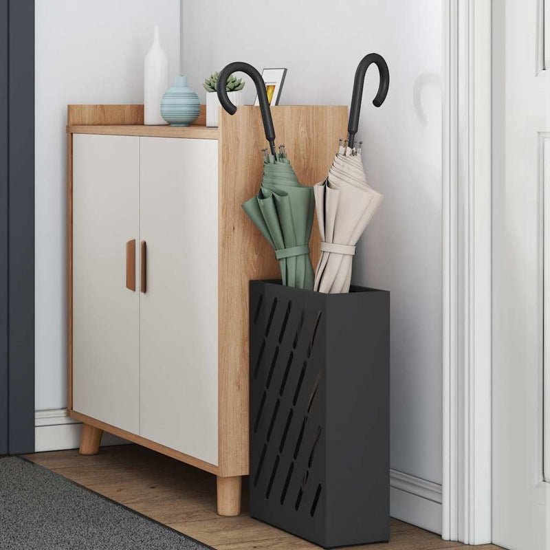 Load image into Gallery viewer, Vidaxl paraplu standaard zwart 28 x 12 x 41 cm staal
