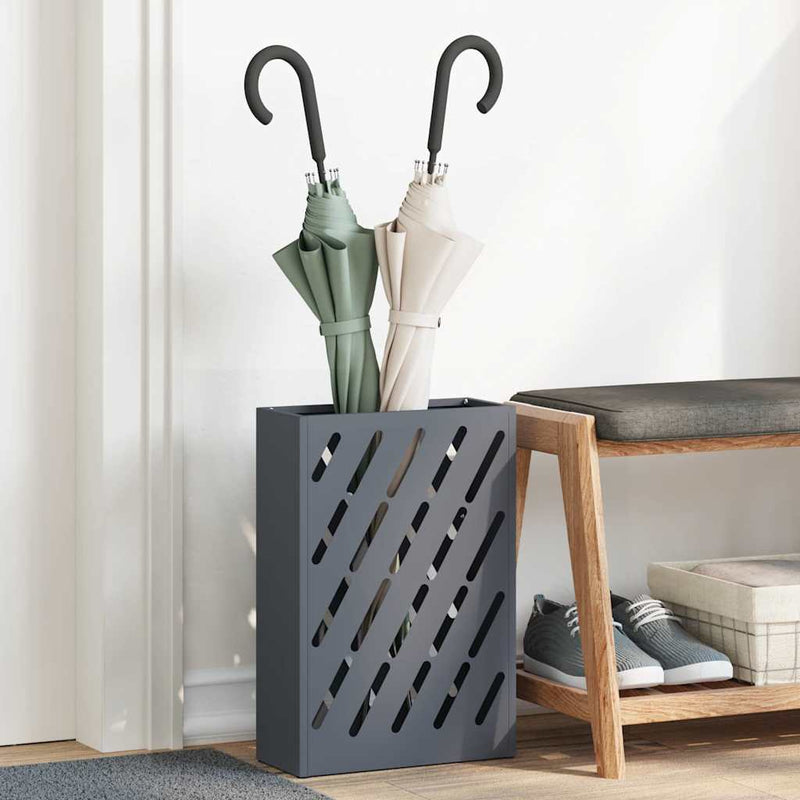 Load image into Gallery viewer, Vidaxl paraplu standaard antraciet 28 x 12 x 41 cm staal
