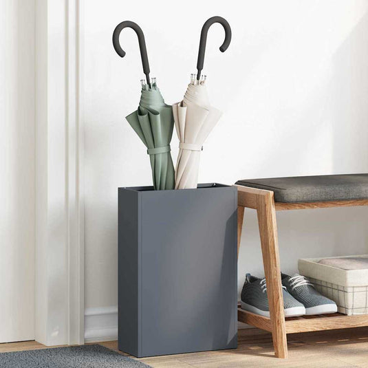 Vidaxl paraplu standaard antraciet 28 x 12 x 41 cm staal